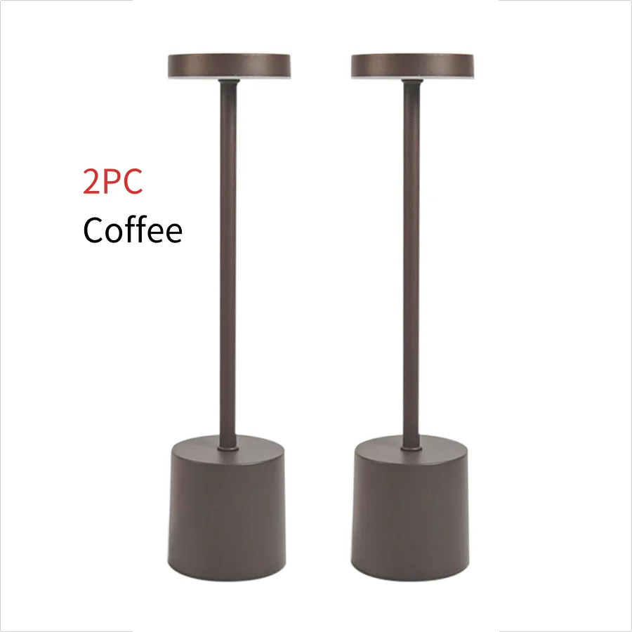 2pcs USB Rechargeable LED Desk Lamp Stepless Dimming Tricolor Touch Night Light Bedside Light Bar Hotel Decoration - Image 8