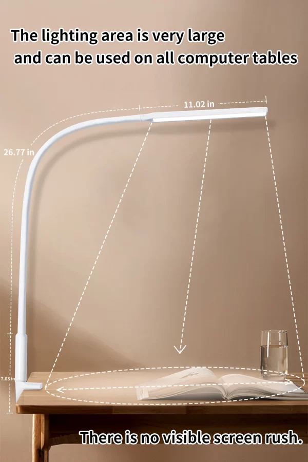 B Desk Lamp LED USB Power  Swing Arm Lamp Flexible Gooseneck Clamp Dimmable Architect Lamp 3 Color Modes Desk Light