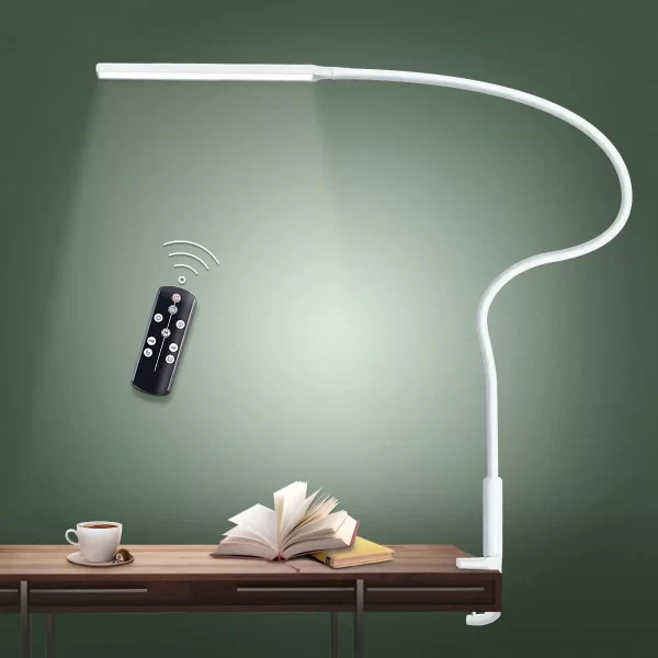 B Desk Lamp LED USB Power  Swing Arm Lamp Flexible Gooseneck Clamp Dimmable Architect Lamp 3 Color Modes Desk Light