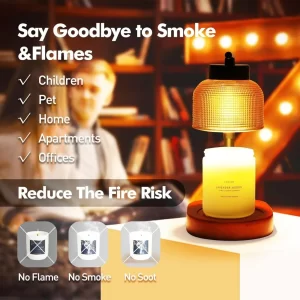 Candle Warmer Lamp with Timer Adjustable Height, Dimmable, 24-Hour Timer for Home Decor & Gifts Candle Warmer Lamp - Image 5