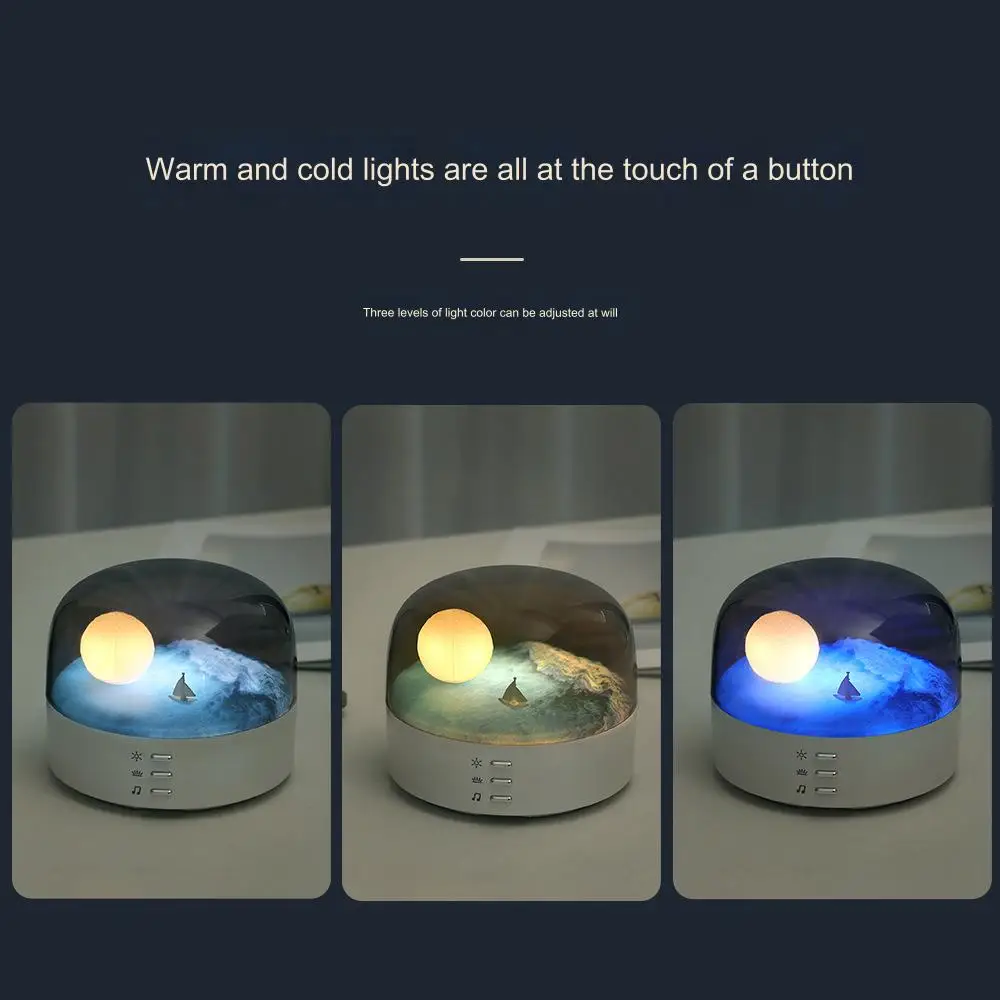 Creative Night Light Stepless Dimming Atmosphere Light Bedside Eye Protection Lamp Moon Romantic Gift Room Decoration Ornaments - Image 4
