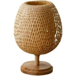 Decorative Handmade E27 Long or Short Light Rusitc Style Bamboo Woven Table Lamp Bamboo Tea Room Bedroom  Dining Room