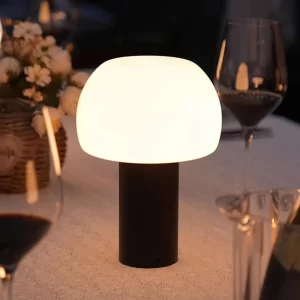 LED Charging Table Lamp New Mushroom Lamp 3-colors Dimming Desk Lamp Mushroom Night Light for Bar Restaurant Bedroom Decoration - Image 5