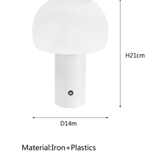 LED Charging Table Lamp New Mushroom Lamp 3-colors Dimming Desk Lamp Mushroom Night Light for Bar Restaurant Bedroom Decoration - Image 8