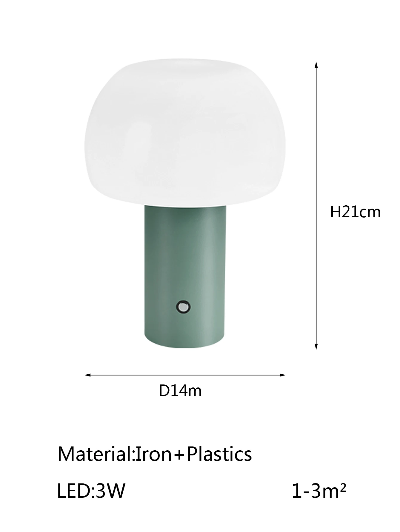 LED Charging Table Lamp New Mushroom Lamp 3-colors Dimming Desk Lamp Mushroom Night Light for Bar Restaurant Bedroom Decoration - Image 9