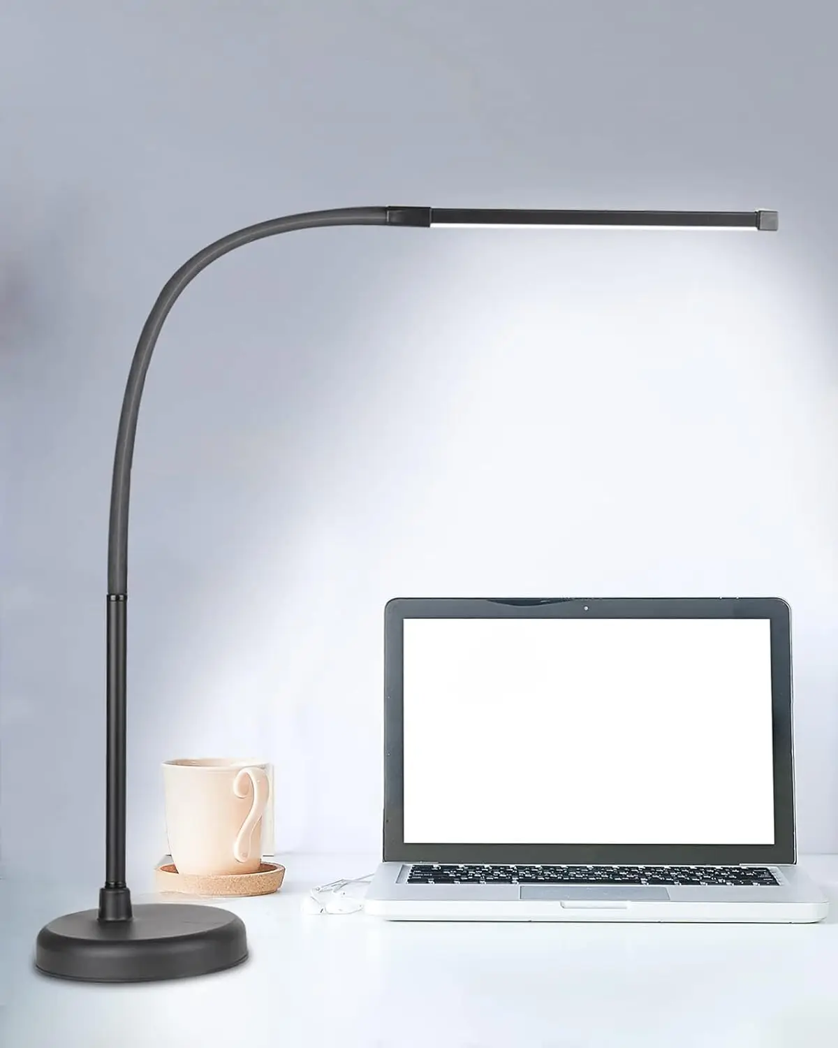 LOOPITYS LED Desk Lamp, Swing Arm Architect Task Lamp with Long Flexible Gooseneck, 3 Color Modes, and USB Adapter - Image 1