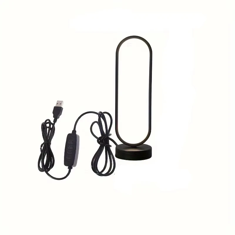 Lamp bedroom Ring Lamp Living Room Three-color Dimming Bedside Lamp LED Night Light - Image 5