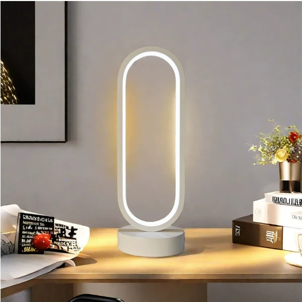 Lamp bedroom Ring Lamp Living Room Three-color Dimming Bedside Lamp LED Night Light
