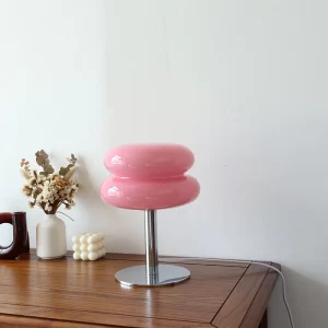 Macaron Glass Table Lamp Trichromatic Dimming Living Room Atmosphere Lamps Eye Protection Night Light Girl Bedroom Bedside Decor - Image 10