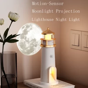 Moon Lamp Projection Lighthouse Lamps Night Light Remote Control Bluetooth Music Motion Sensor Ambient Lights Xmas Birthday Gift - Image 4