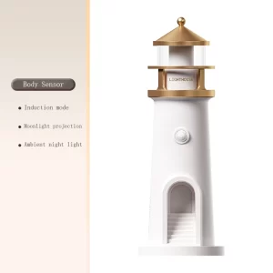 Moon Lamp Projection Lighthouse Lamps Night Light Remote Control Bluetooth Music Motion Sensor Ambient Lights Xmas Birthday Gift - Image 7