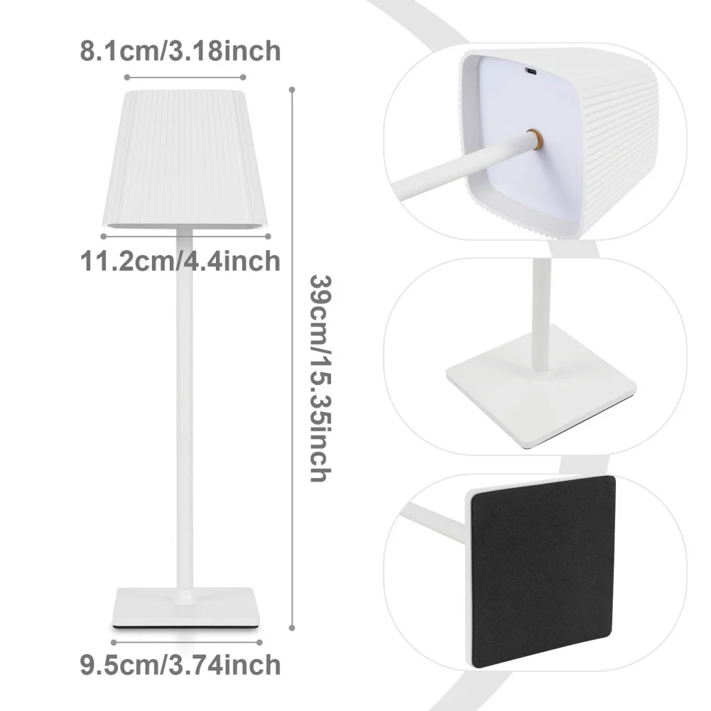 Portable Table Lamp Touch Led Lamp for Home Battery Operated Lamp Outdoor Waterproof Cordless 4000mAh - Image 5