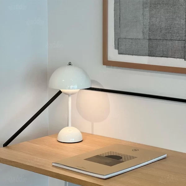 Rechargeable LED Flower Bud Light Touch Switch Table Lamp 3 Color Light High Quality Metal  for Bedside Living Room Bedroom