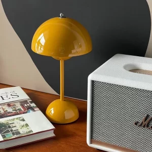 Rechargeable LED Flower Bud Light Touch Switch Table Lamp 3 Color Light High Quality Metal  for Bedside Living Room Bedroom