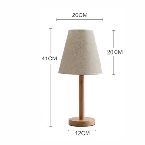 Nordic Wood Cloth Table Lamp Bedroom Bedside Modern Simple Wooden Fabric Desk Lamp Study Table Light Fixtures Living Room Decor - Image 6